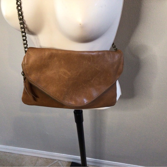 J Crew Leather Purse Chain Strap Envelope Clutch Shoulder - Picture 7 of 7